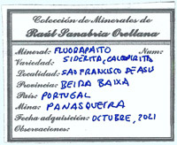 Fluorapatito con Siderita y Calcopirita